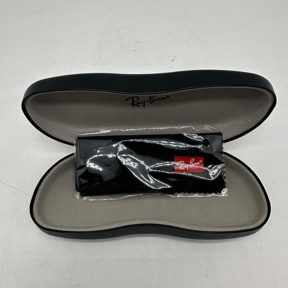 Ray-Ban Black Hard Shell Glasses Sunglasses Case W Cloth Replacement New - Picture 2 of 4